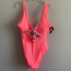 No Bounderies Womens Pink XL One Piece Bathing Suit